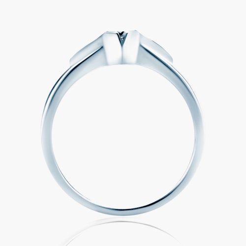 Pierścionek zaręczynowy SAVICKI: białe złoto, diament